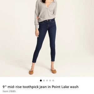 Like New! J. Crew Toothpick skinny jeans. Size 28